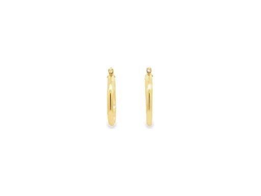 18K Yellow Gold 0.8-Inch Classic Hoop Earrings